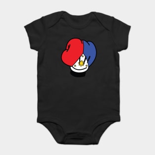 Philippines Flag Pacquiao Mickey Boxing Gloves Baby Bodysuit